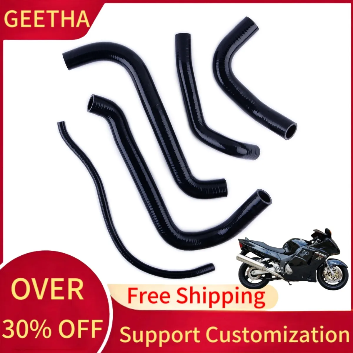 

For 1998-2007 Honda CBR 1100 XX CBR1100XX BLACKBIRD Motorcycle Silicone Radiator Coolant Pipe Tube Hose Kit