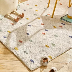 Tapis en peluche anti-chute pour chambre d'enfant, joli tapis de jeu, grande surface, polymères non ald, salon, chambre à coucher, décoration de la maison