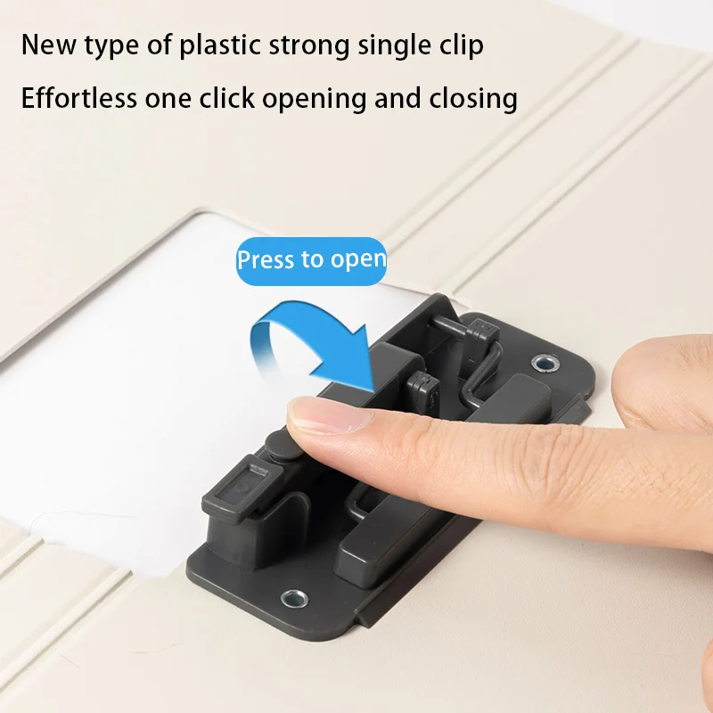 델리 4개 클립보드 폴더, A4 크기 파일 폴더 클립보드 단일 클립, 70매 용량, 방수 소재