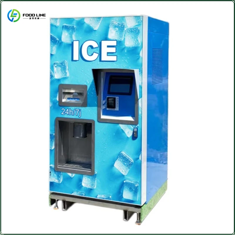Ice Vending Machine with LCD Screen Automatic Ice Block Dispenser Vending Machine FL Customized