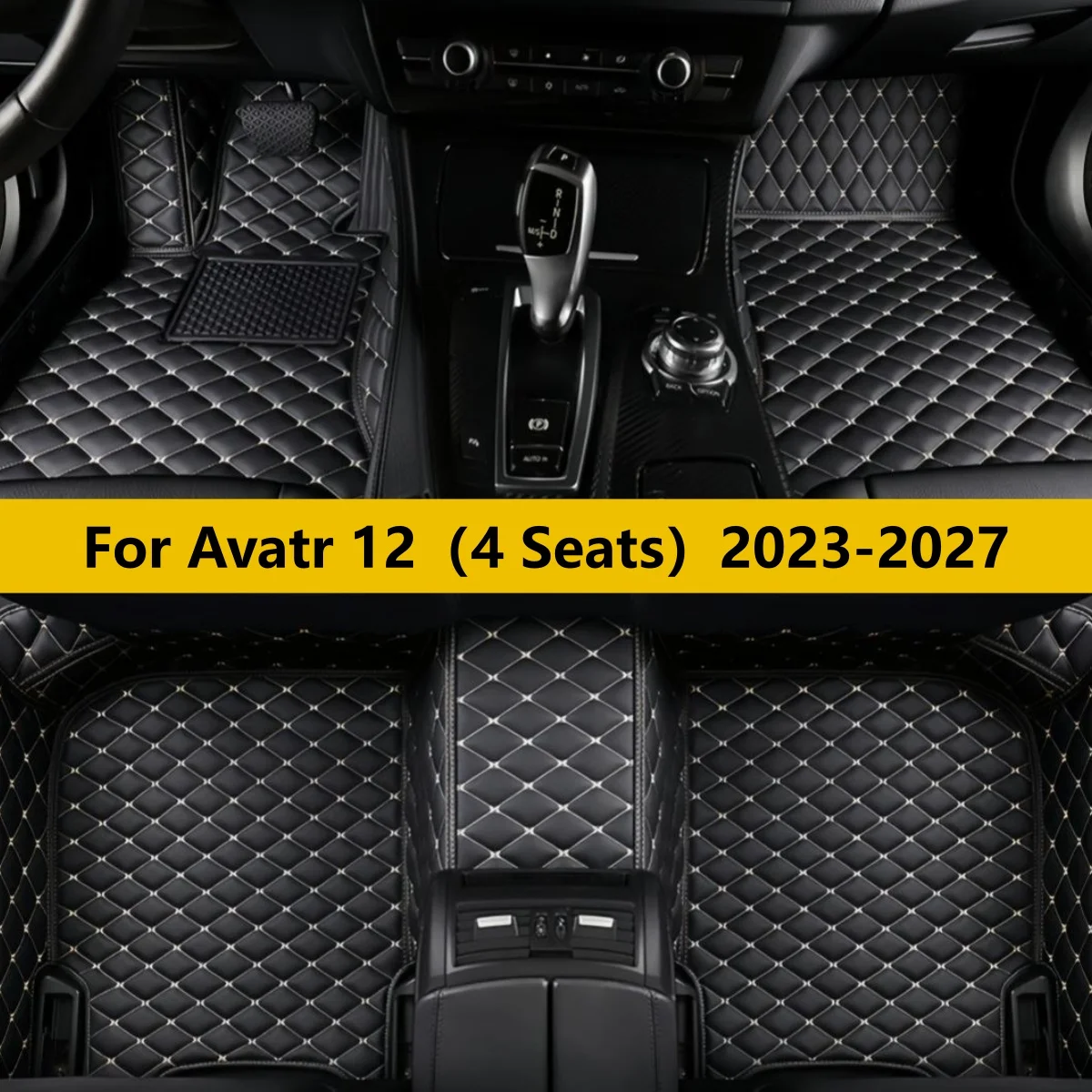 

Custom Leather Car Floor Mat For Avatr 12（4 Seats）2023 2024 2025 2026 2027 Floor Mats for Car Men Women Car Accessories