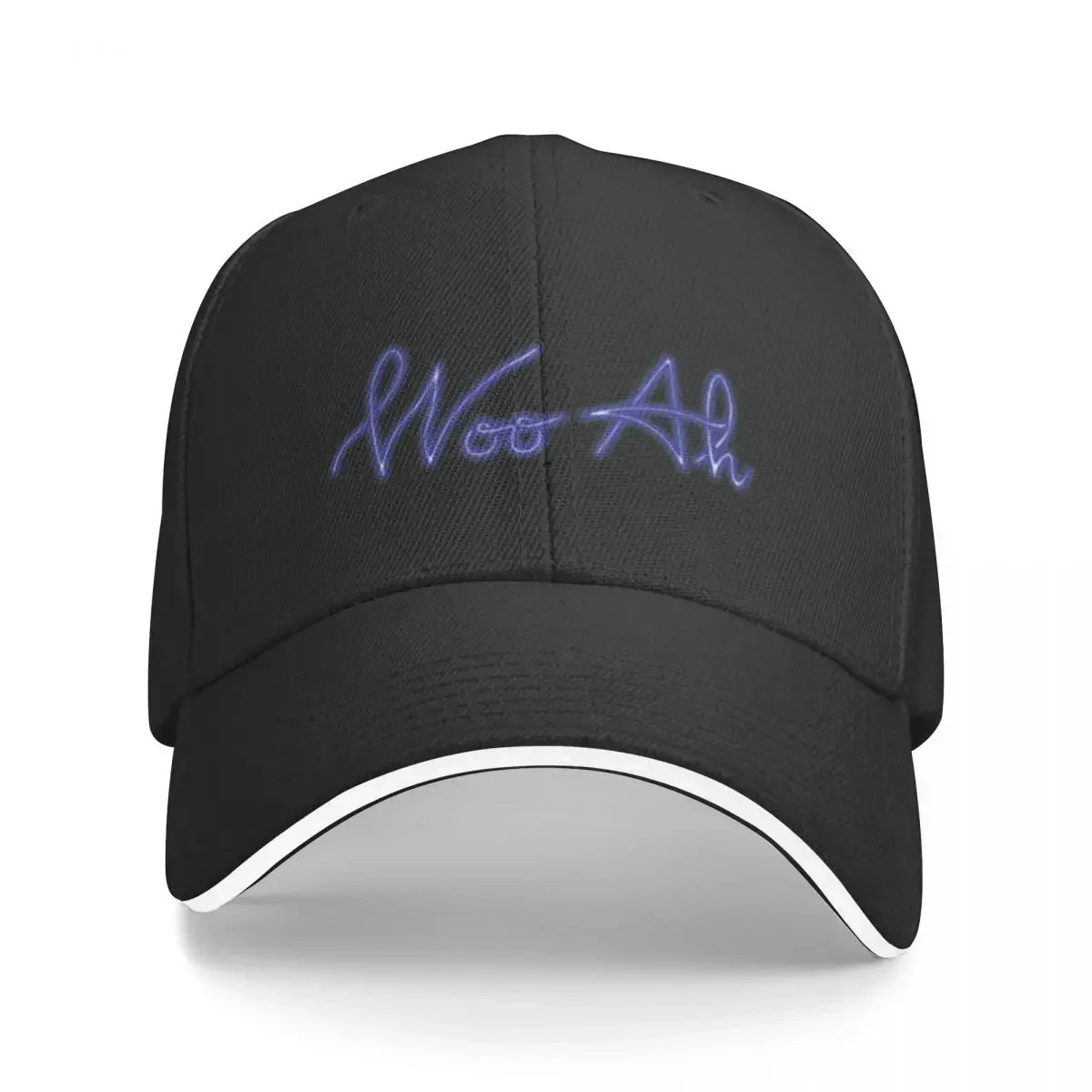 

Blue Neon Woo-Ah Baseball Cap Luxury Brand |-F-| Rugby winter hats for men Boy Child Women's