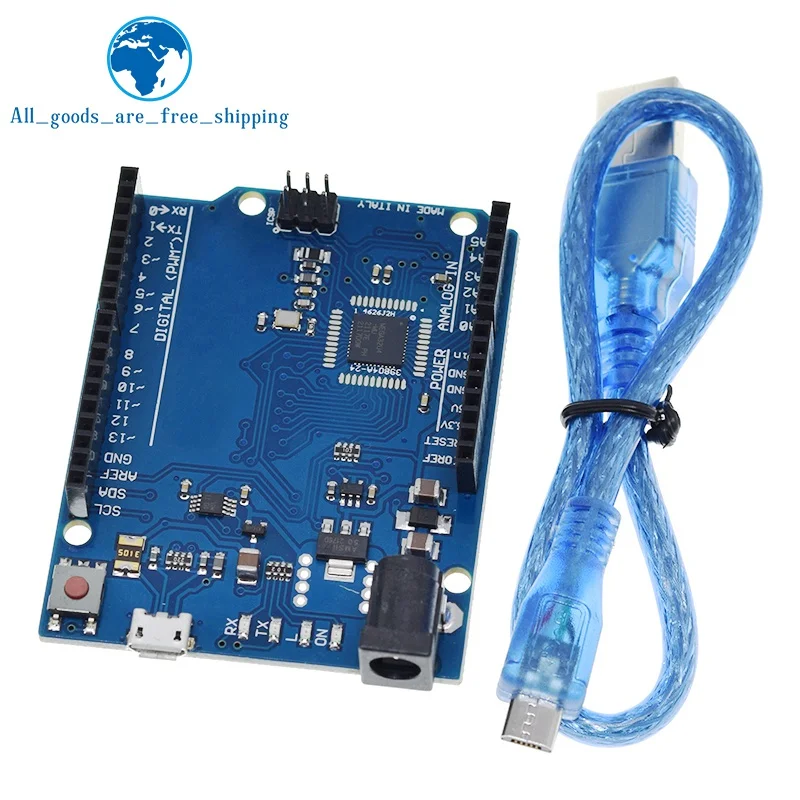 Leonardo R3 Microcontroller Atmega32u4 Board With USB Cable Compatible For  Arduino DIY Starter Kit