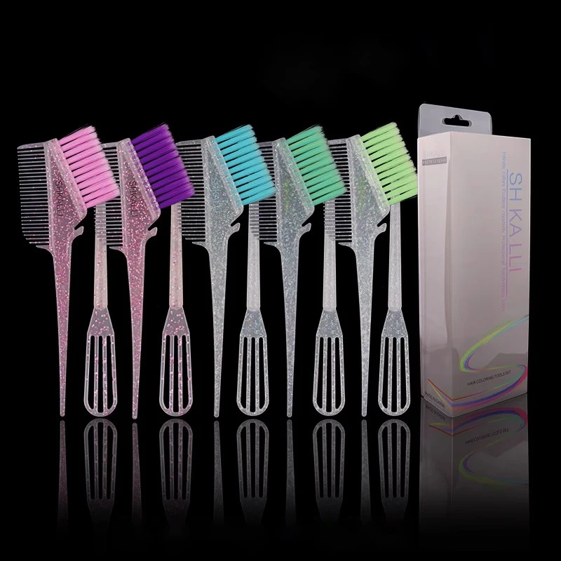 10pcs/set Balayage Dye Brush & Mixer Toolkit Salon Hair Color Highlight Double Side Tint Comb Applicator Brushes Hairbrush 1864