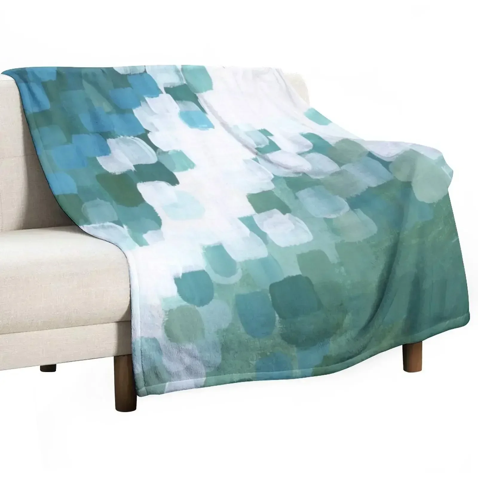 New Teal Throw Blanket for babies Flannel Soft Plush Plaid warm winter Nap Polar Blankets