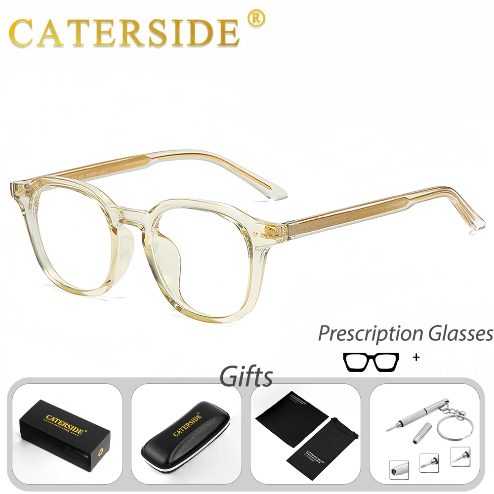 CATERSIDE Men's Prescription Glasses Holder 1.56 Refractive Index Anti Blue Light Optical Glasses Holder Women's Reading Glasses