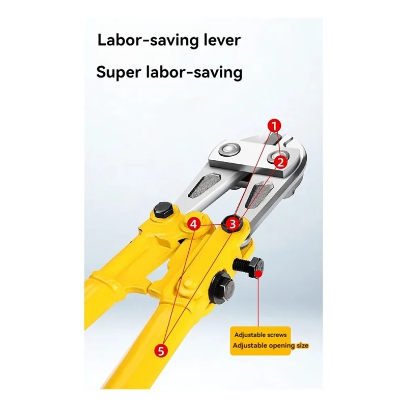 

High Quality-18In Medium Bolt Cutters Soft-Grip Rubber Ergonomic Handles Cuts Fence, Wire, Chain, Screws, Rivets And Medium Padl