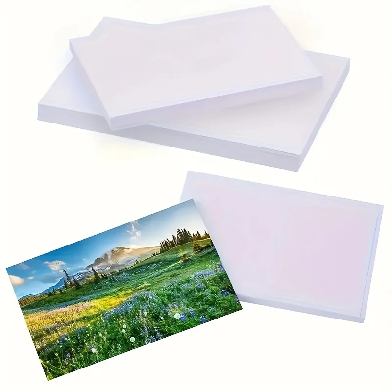 HUSPER A4 100매 115GSM 크기(210×297mm) 프린터 사진 프린터 용지 광택 흰색 사진 품질 프린터 용지