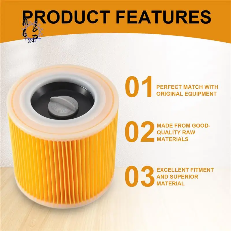 

A68P-Air Dust Filter Replacement For Karcher WD2250 WD3.200 MV2 MV3 WD3 Vacuum Cleaners Cartridge HEPA Filter Parts