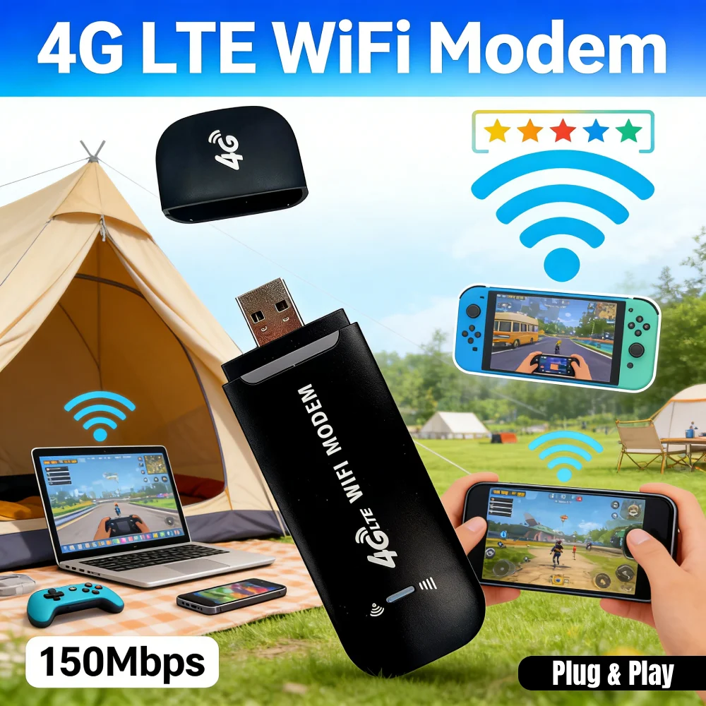 4G LTE entsperrt Universal Wireless Kleine WiFi Modem Router Dongle 150Mbps USB Modem Dongle Netzwerk Adapter Hotspot Router