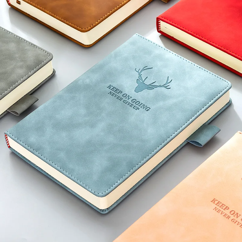 A5 Notebook Upscale Notebook With Deer Head 360-Page Diary Business Notebook Meeting Book Student Notebook School Supplies