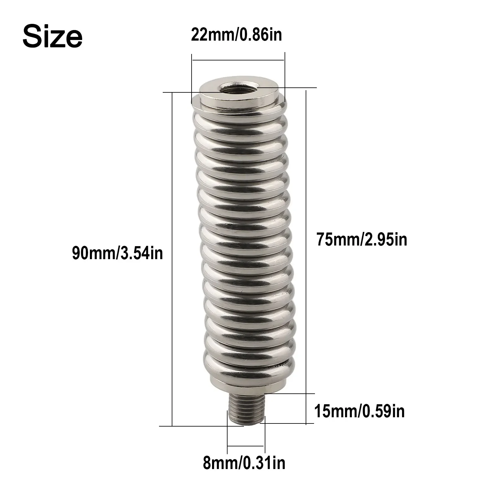 Stainless Steel Designed Spring Mount for Enhanced Durability in CB Radio Applications Fits All Standard Sizes