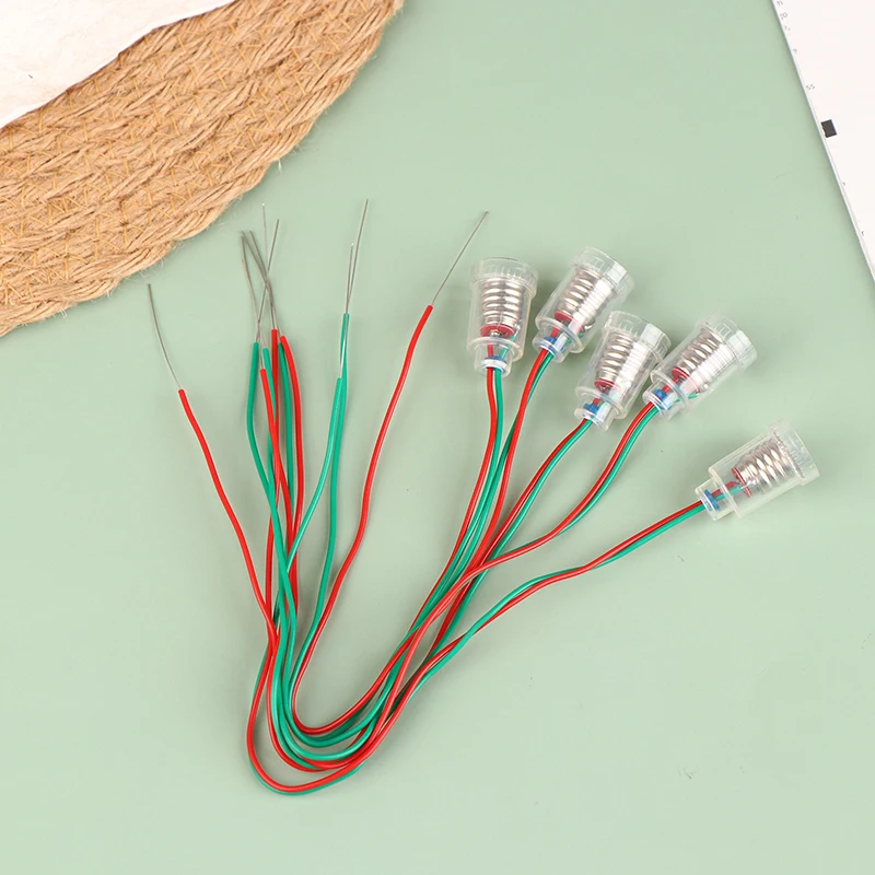 5Pcs Universal E10 Lamp Holder With Wire Small Lampholder E10 Base Experiment Teaching Instrument Base E10 Lampholder Adapter