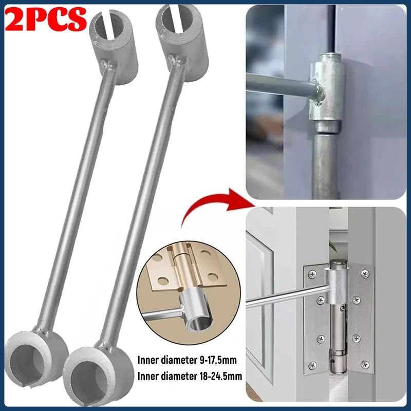 Llave de ajuste de espacio de bisagra de puerta, llave de reparación de bisagra de puerta de doble cabezal, llaves de reparación de bisagras, herramientas manuales, llaves para perno redondo