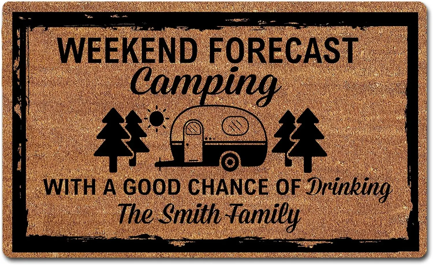 Camper Door Mat Personalized Family Name 
