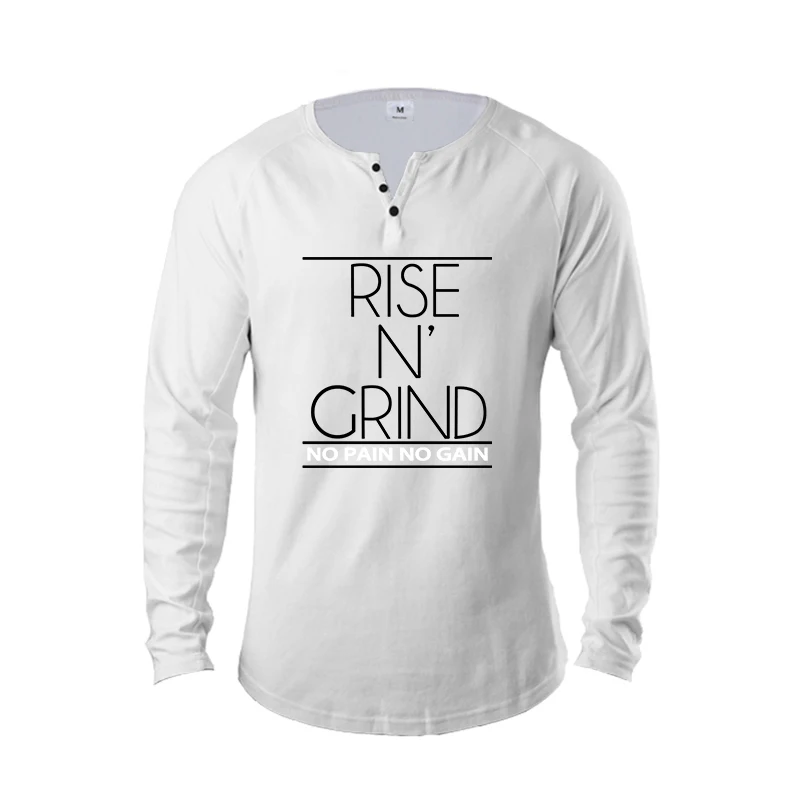 Männer Fitness Casual Slim Fit V-ausschnitt Shirt Herbst Baumwolle Atmungsaktive Langarm T-Shirts Gym Bodybuilding Workout Muskel Kleidung