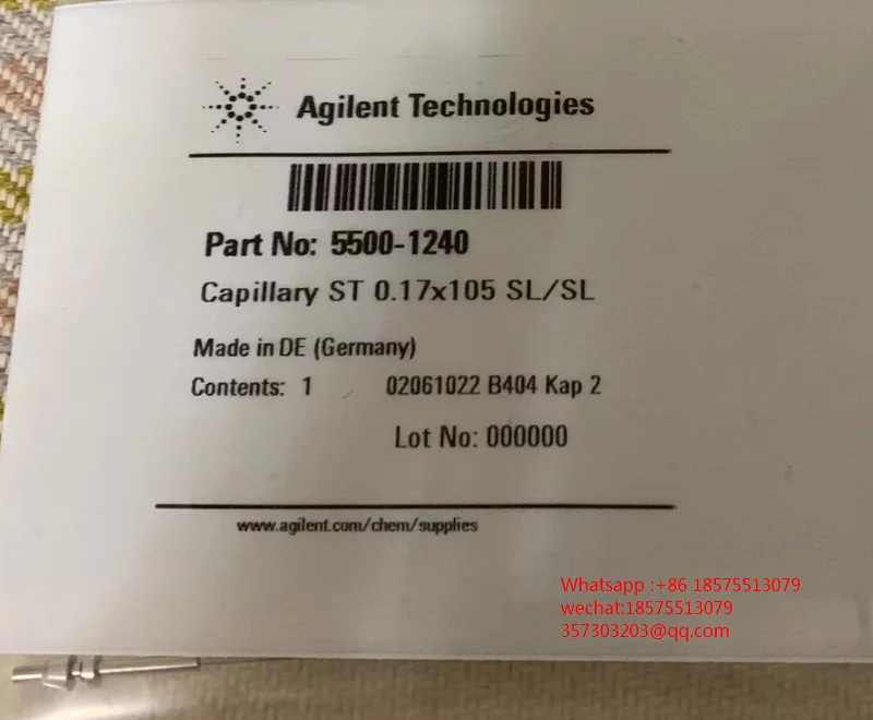 

Для капиллярного прибора Agilent 5500-1240 из нержавеющей стали, 0,17x105 мм, SL/SL, ps/ps, 1 шт.