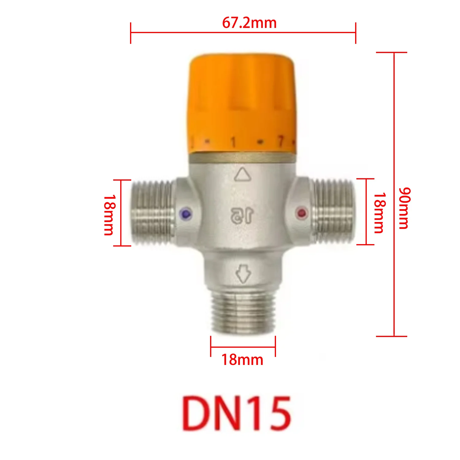 Brass Mixing Valve Solar Energy Thermostatic Valve Bathroom Faucet Temperature Mixer Control DN15 DN20 DN25