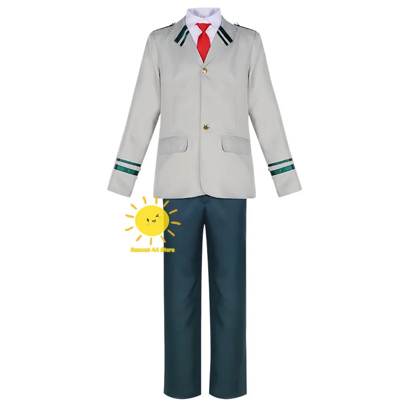 Anime Midoriya Izuku Ochaco Uraraka Cosplay My Hero Academia Cosplay Costumes Uniform Eqaulettes Tie Suits Halloween Cos Unisex - view 2