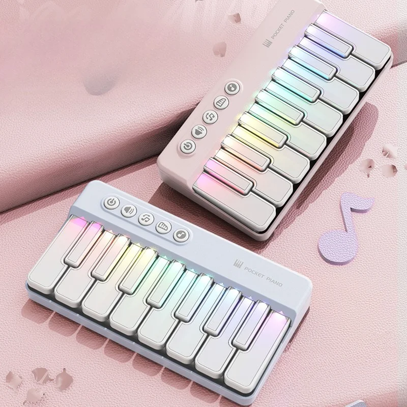 ミニポケット電子キーボード ポータブル キュート ゲーマー向け カスタム 教育用ピアノ おもちゃ 子供向けギフト ミニ電子オルガン