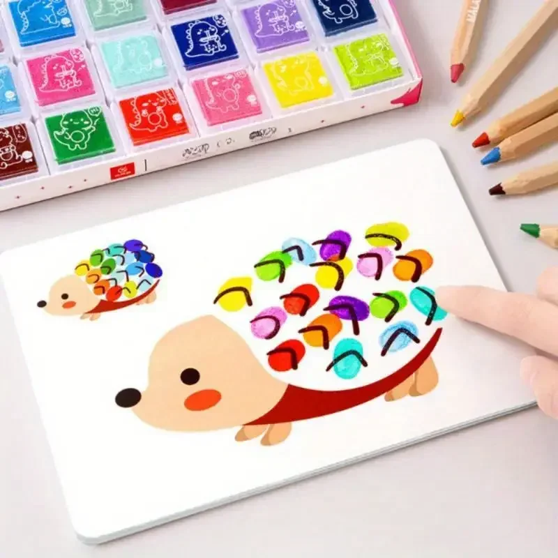 

16/32PCS DIY Finger Painting Drawing Toys For Kid Creative Coloring Graffiti Doodle Montessori Educational Toy Books Art Office