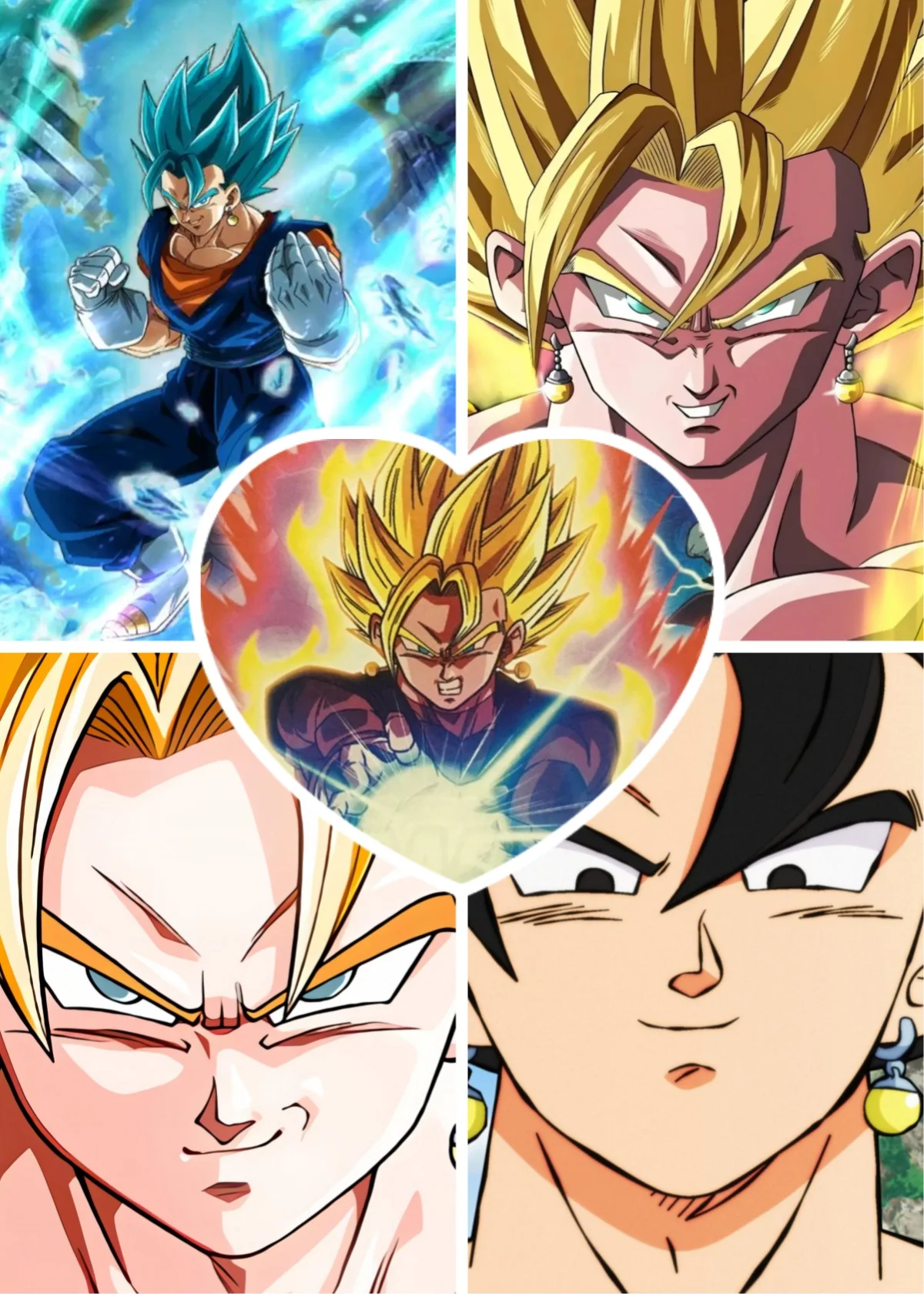 

In Stock KO HM Dragon Ball Z Vegetto Head Accessories Super Saiyan Vegetto Anime Action Figure Collection model Toys Gifts