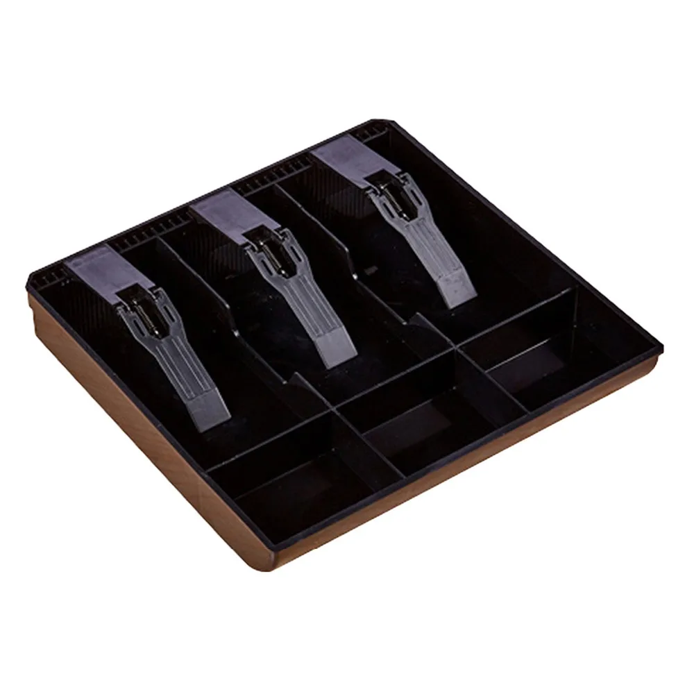 

Прочная касса с несколькими сетками, многофункциональный пластиковый ящик с зажимом, кассовый аппарат, экономия места, пластиковый ящик для хранения из АБС-пластика для магазина