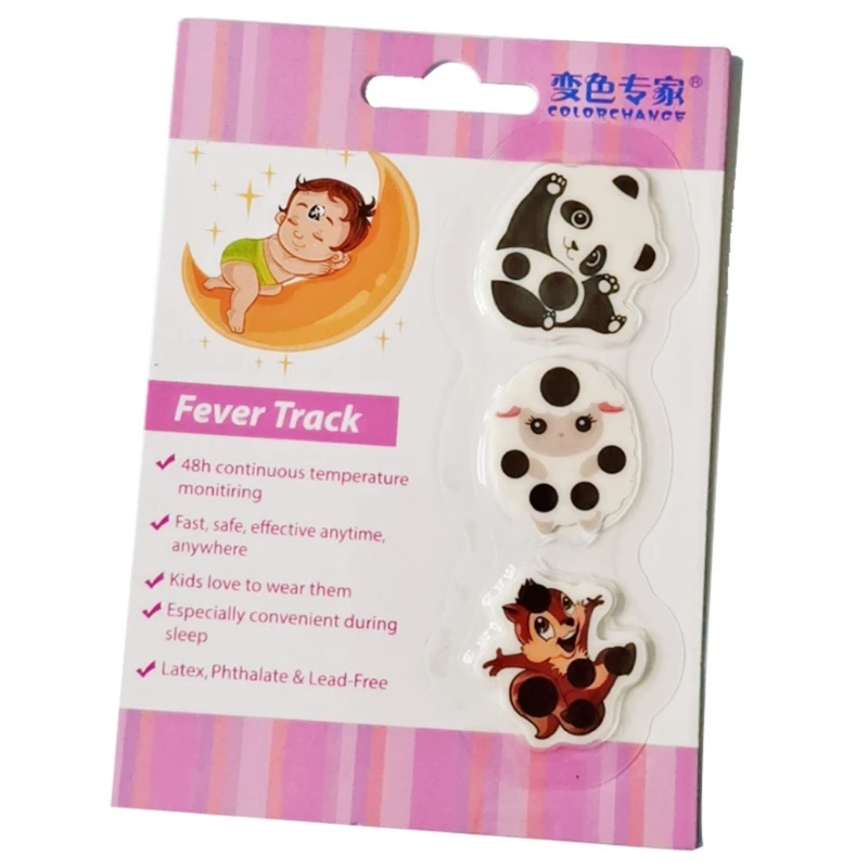 Cartoon Koorts Stickers Kinderen Voorhoofd Thermometer Koorts Track Indicator Stickers Koorts Continue Monitor Voor Kids Dropship