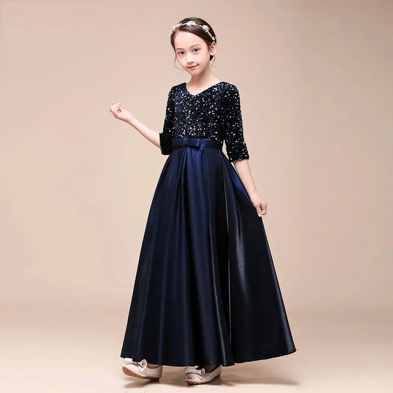 Girls' Fashion Dress Children's Violin Performance Dress Girl's Piano Performance Dress for Older Children Hosting Performances