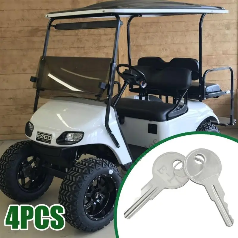 Metal Golf Cart Set Replacing Part 17063-G01 17063G1, 4 Pre-Cut Spare Keys for Backup Storage, Shared Cart Use, and Daily