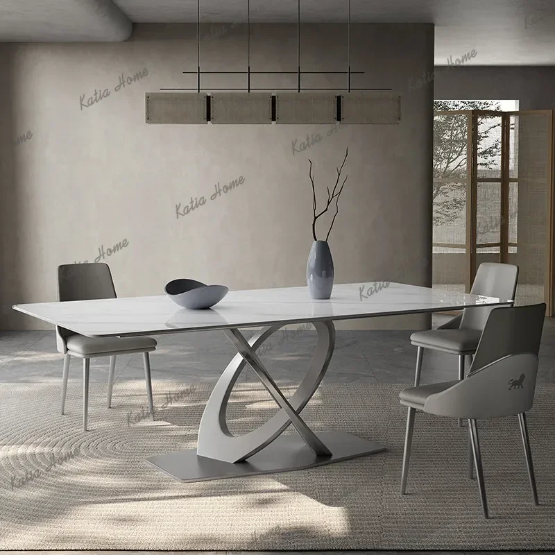 ld Italian Minimalist Slate Dining Tables Nordic Luxury Villa Restaurant Dining Table Coffee Shop Designer Home Furniture