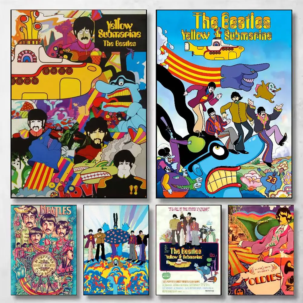 T-The B-Beatles  Poster Paper Print Home Living Room Bedroom Entrance Bar Cafe Art Painting Decoration