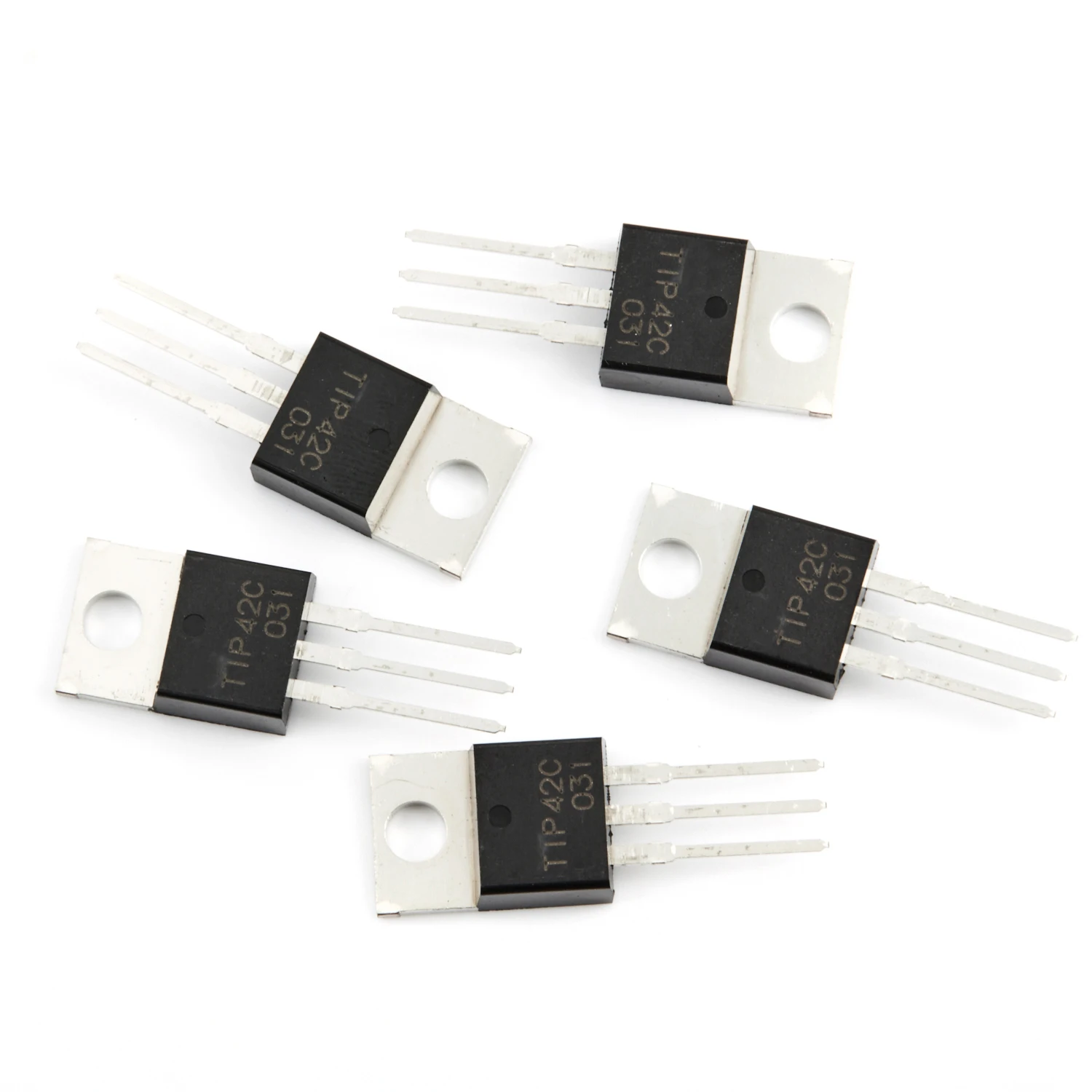 10Pcs TIP42C TO-220 PNP Power Transistor Bipolar Junction BJT Powerful Triode Tube Tip Fets DIP -6A -100V Integrated Circuits