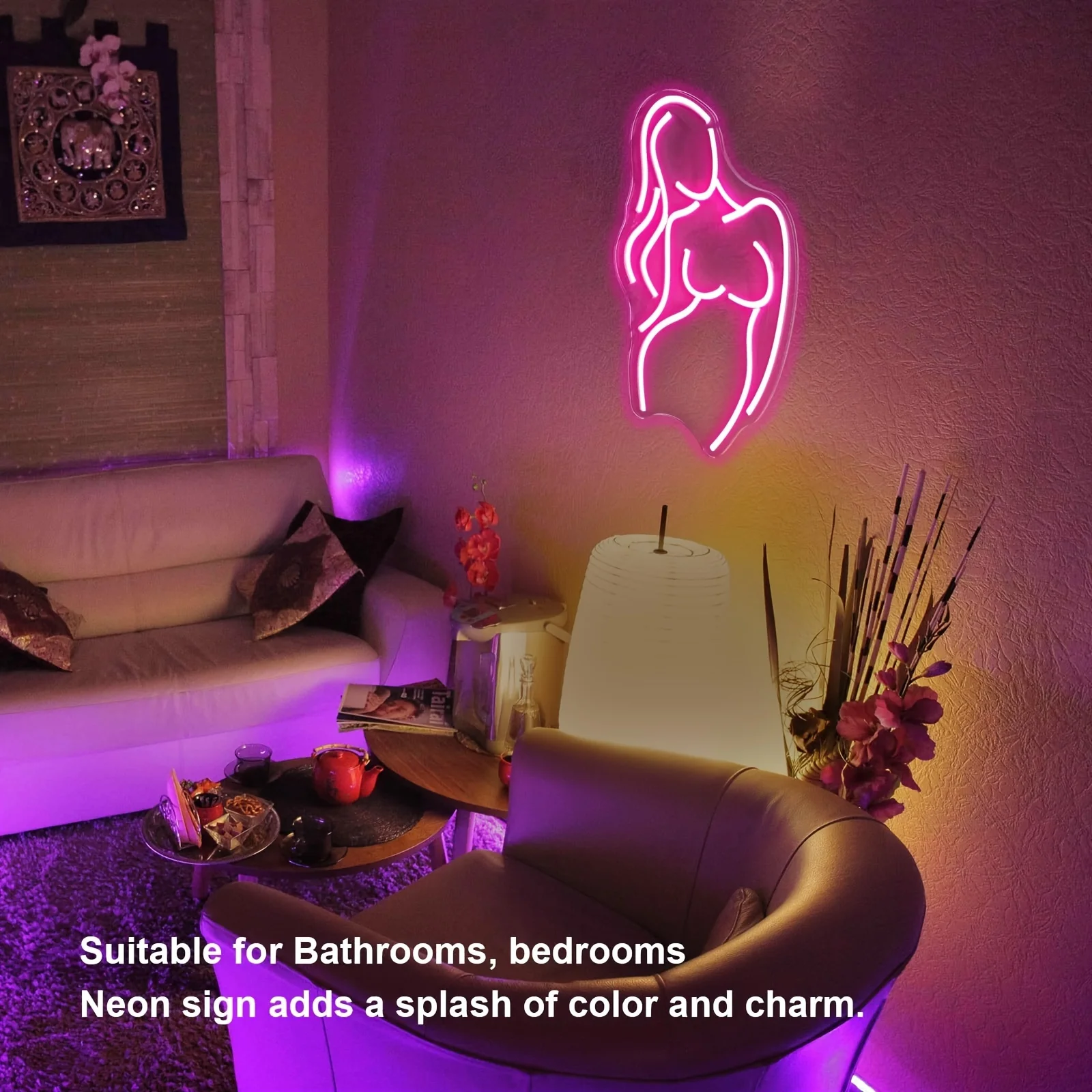 Lady Neon Signs, USB Powered, Bar Signs Neon Signs, For Bachelorette Parties, Bar Beer Parties