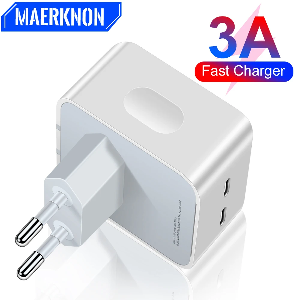 PD USB C Charger for Iphone 15 35W Fast Charging Quick 3.0 Mobile Phone Type C Wall Adapter For iPhone 14 13 Pro Max Xiaomi Poco