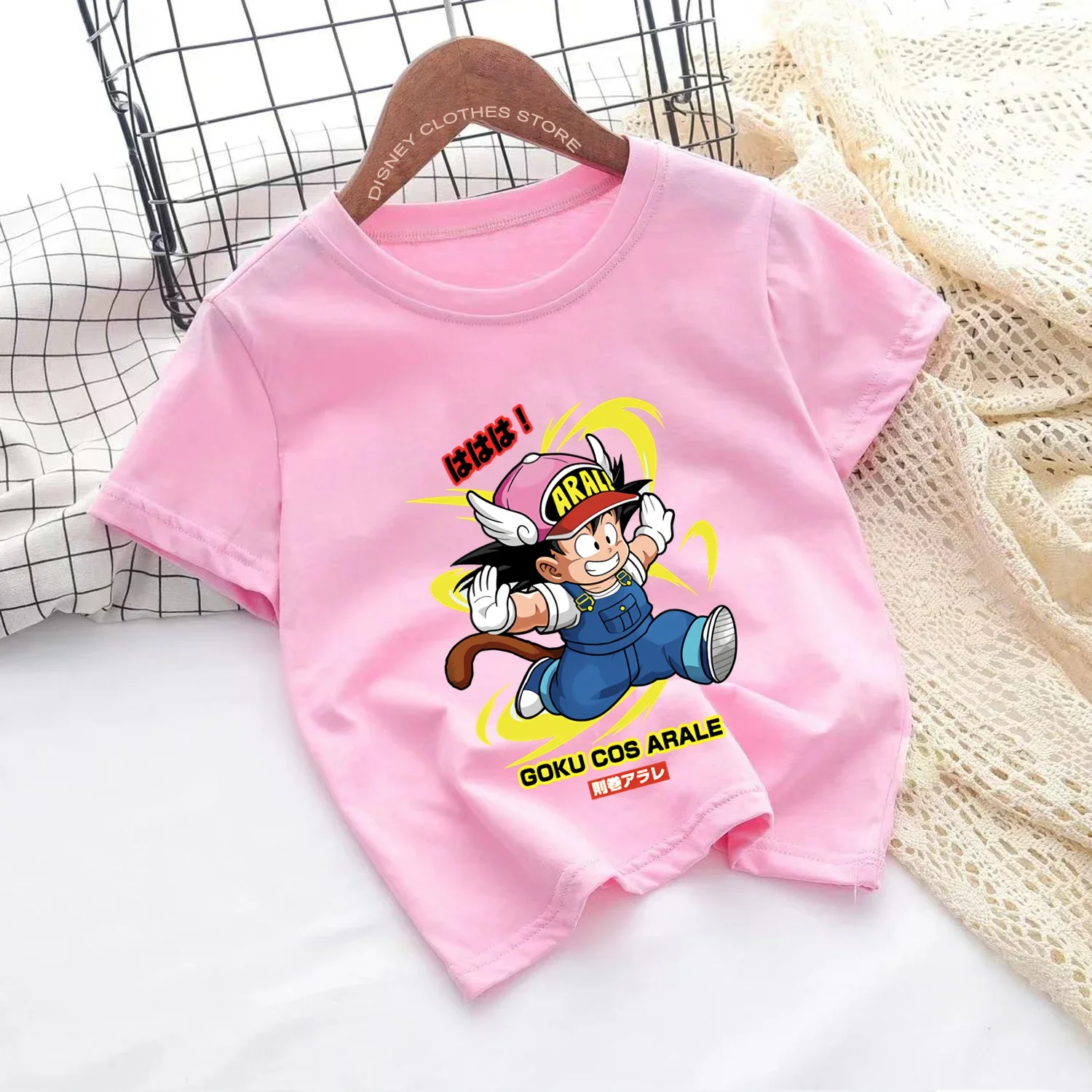 2024 New Kids T-shirt Short sleeve top and pants Summer casual 3T-14T cartoon anime fashion Arale Kids Pants T-shirt top