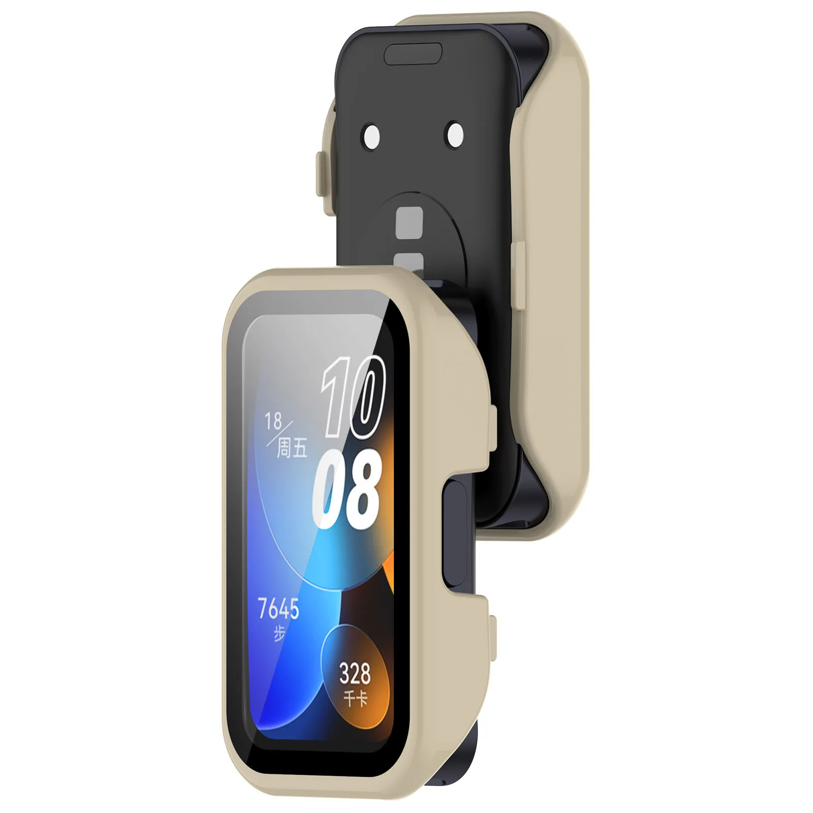 Hard Edge Shell Protetor De Tela De Vidro, Full Frame Case para Huawei Band 9, 8, 7, 6 Pro, Pulseira Inteligente, Bumper Cover Acessórios