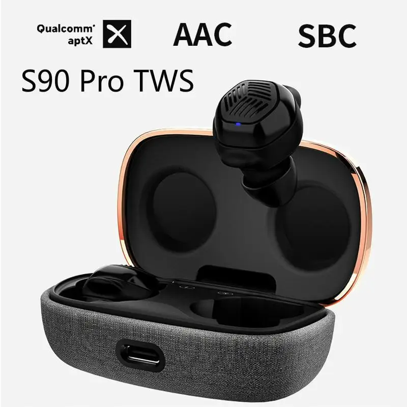 Astrotec S90 Pro TWS Dual BA  Mini Wireless Bluetooth APTX 5.0 Headset Noise Reduction True Wireless Earbuds Micro W/ HD Mic