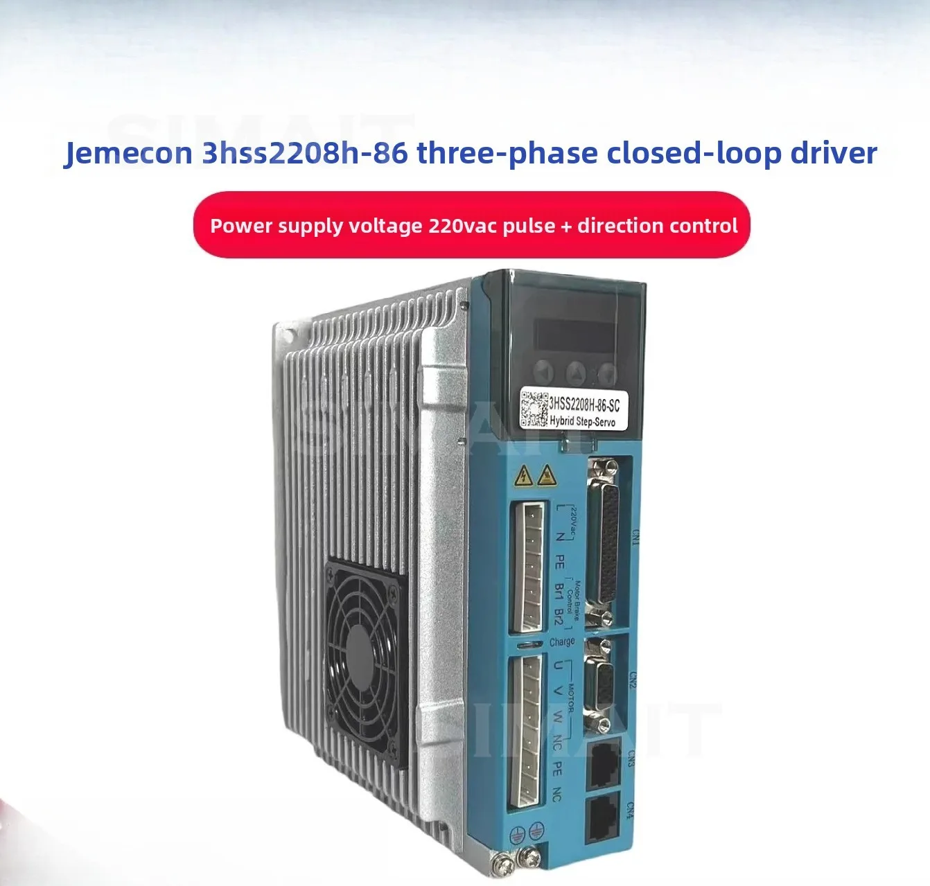 JMC 3HSS2208H-86 3-Phase Closed Loop Stepper Servo Driver, 220V 6A, with Display