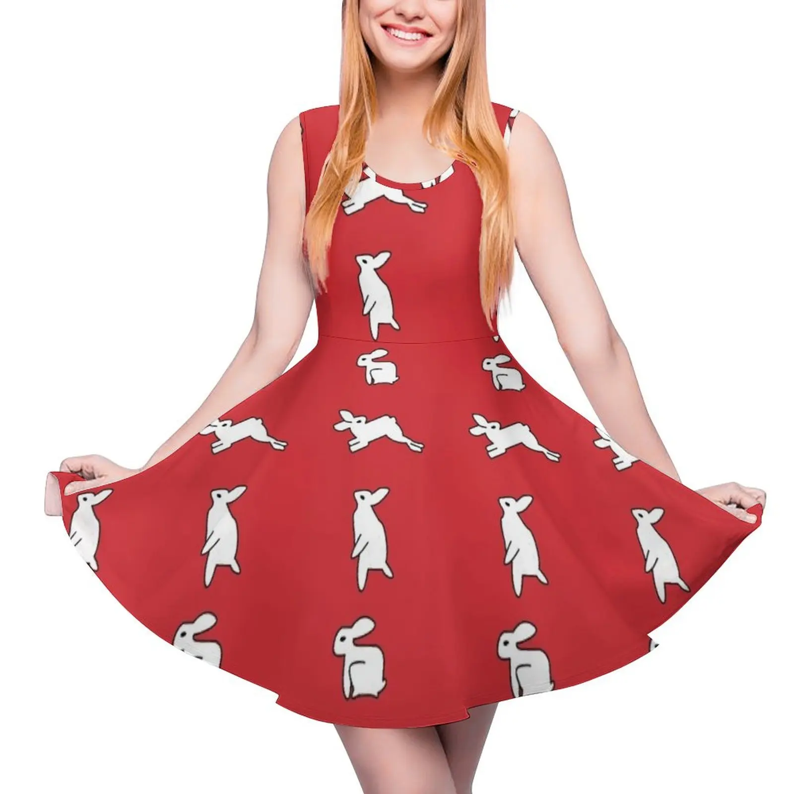 

Goh Peik Lin - Rabbits Sleeveless Dress Women"s summer dress Cocktail of dresses