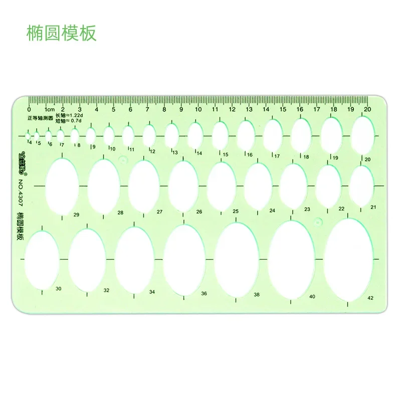 Round Oval Ruler Durable K Resin Drawing Design Furniture Architect Template Drawing Ruler Template Measuring Ruler