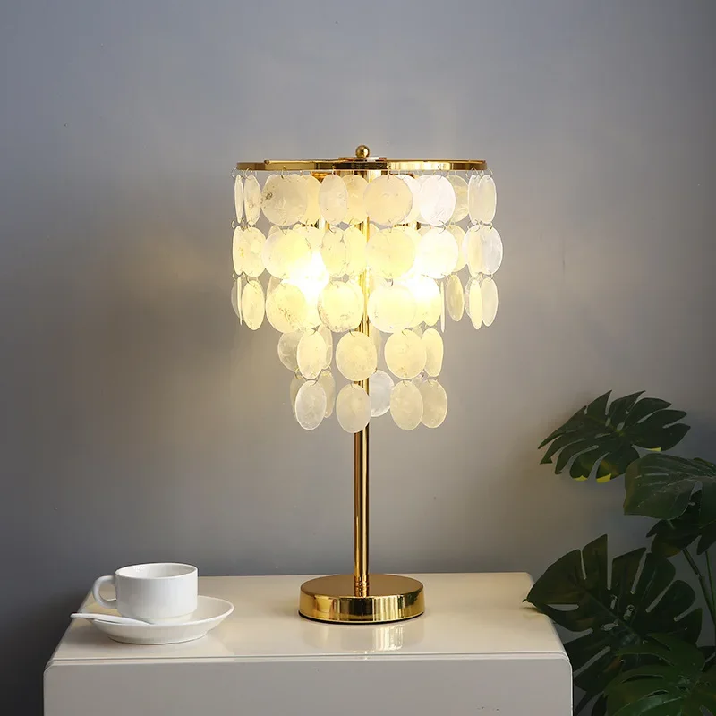 Nordic modern simple small table lamp home creative wedding warm flower living room bedside lamp