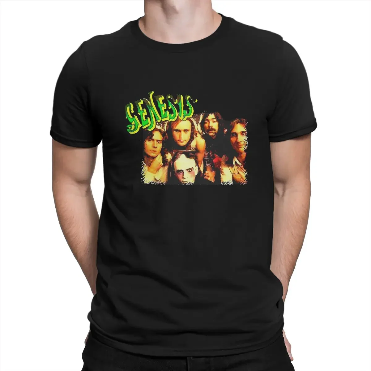 2024 Genesis Men's TShirt One Of The Most Successful Rock Ban Of The 70s, 80s Distinctive T Shirt Original Streetwear Hipster