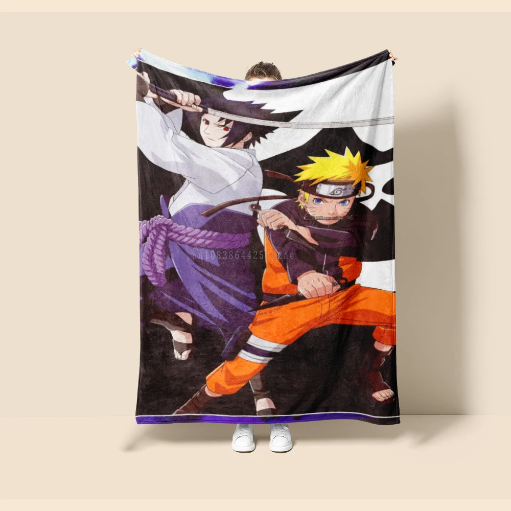 Flannel Blanket Cartoon Naruto Soft Plush Blanket Cartoon Sofa Blanket Children Adult Gift Four Season