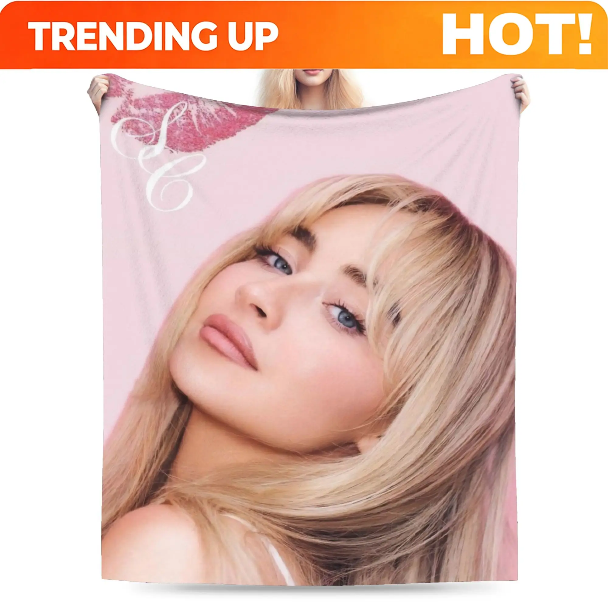 Customize Sabrina Carpenter Blanket Fleece Textile Decor  Breathable Ultra-Soft Throw Blankets for Bed Car Bedspread