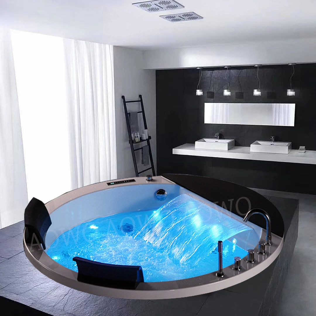 

AoWo Factory Cheaper Price Whirlpool Massage Jacussy Bathtub Drop In Water Surfing Yacuzzi Hot Tub For 2 Person