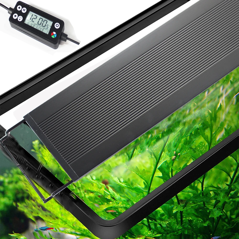 90CM Full Spectrum 36W Aquarium LED Lighting With Timer Waterproof Moonlight Sunrise Sunset Plant Grow Extendable for Fish Tank