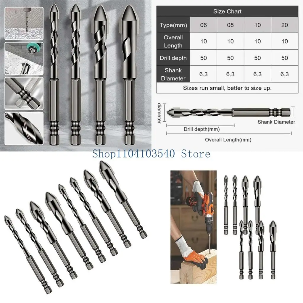 

02DC 8pcs Эксцентричный поворот буриль. Твердость искаженная голова.