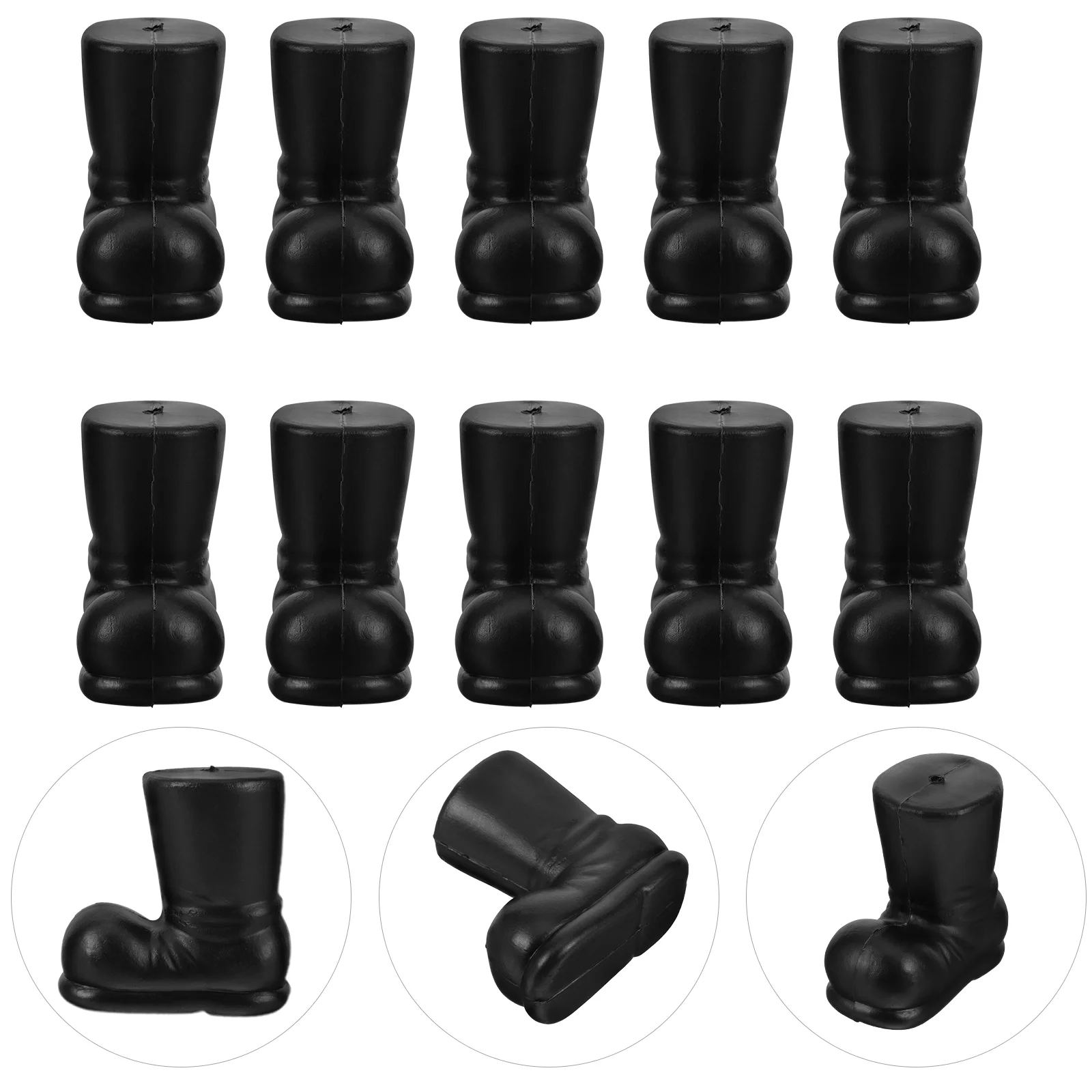 10 Pcs Boots Santa Man Christmas Table Decorations Tree Topper Plastic Claus Costume Supplies