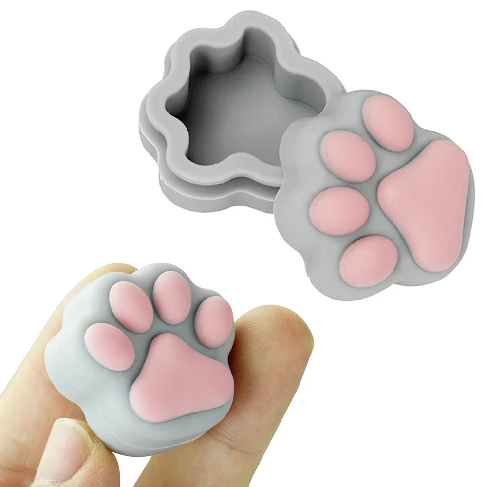 

20Pcs 3ml Silicone Jar Cat Claw Shape Nonstick Container Bottle Cream Jars Oil Storage Box Makeup Cosmetic Smoking Accessories